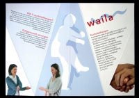 Waila Praktijk voor Euritmietherapie. Praktijkfolder, uitgevouwen.